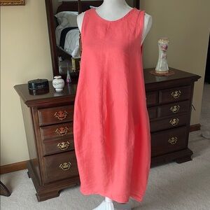 Coral Sleeveless Dress